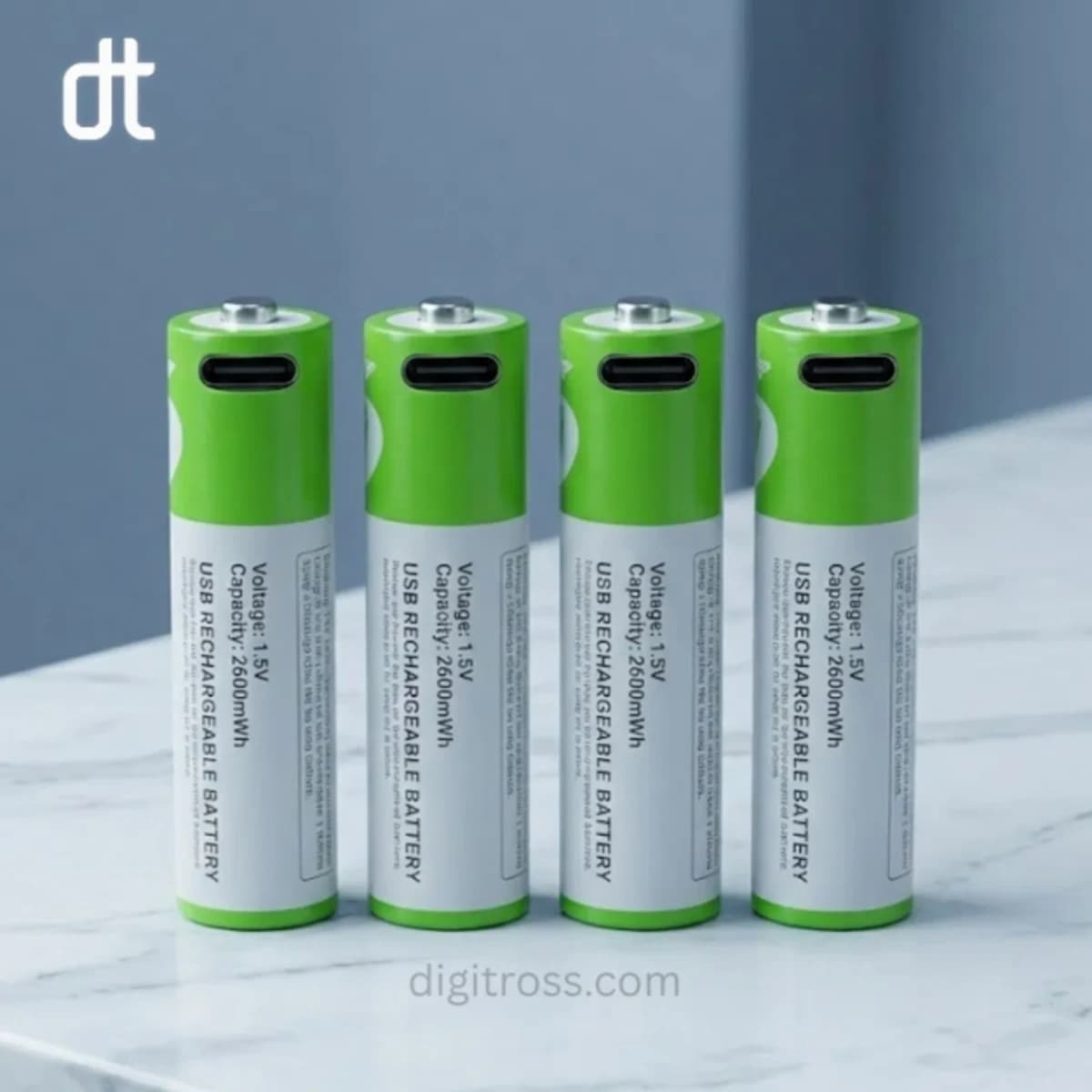 SmarToools RB40 Type-C Rechargeable Battery AA/AAA 4 Pcs Set (1.5V, 2600mWh) — view 4
