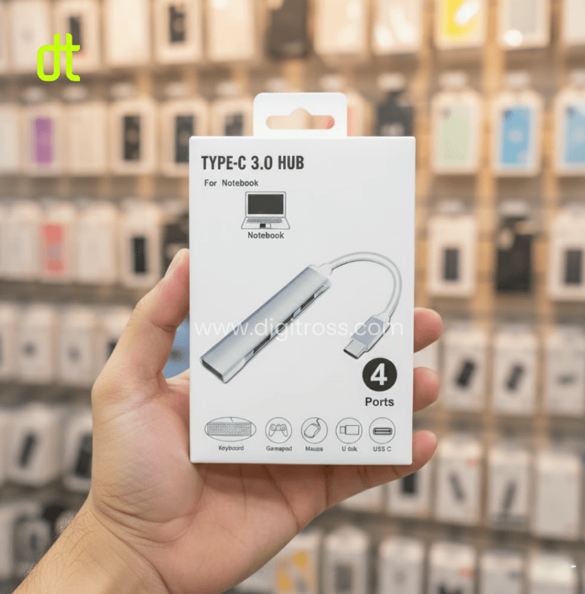 Type C USB HUB High Speed 4 Port Multi Splitter Adapter OTG — view 3