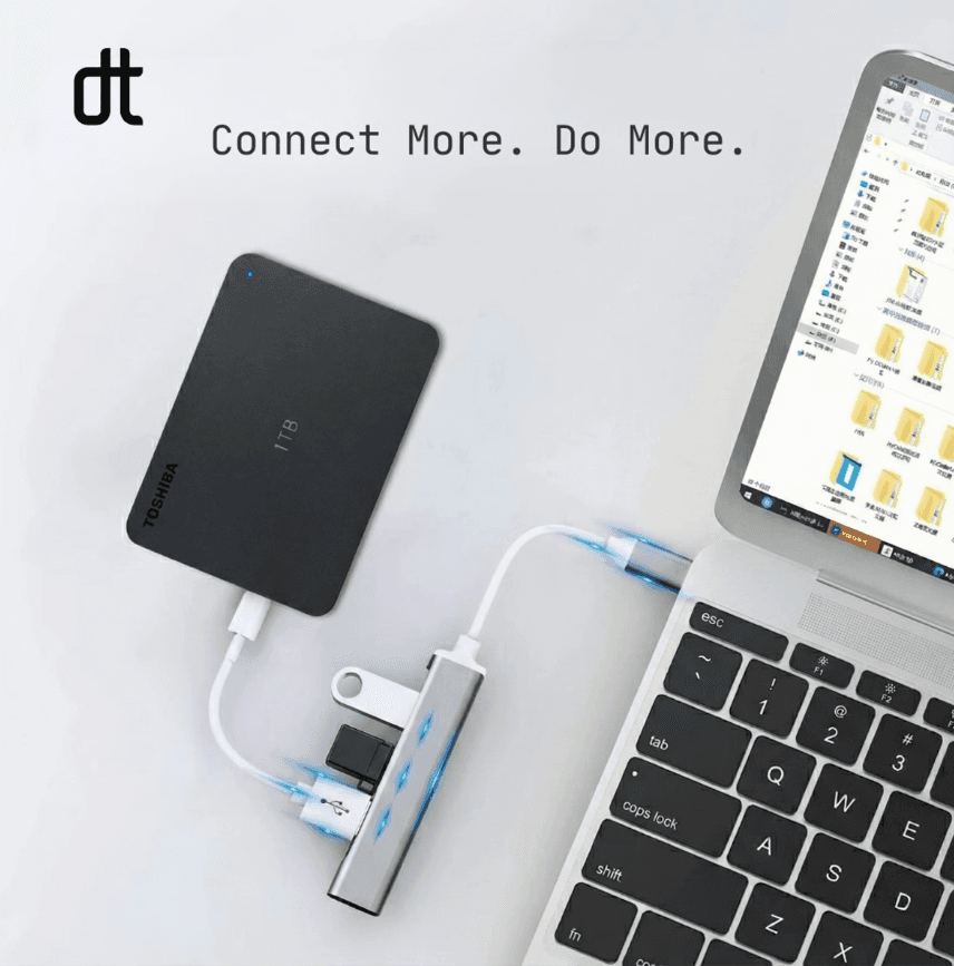 Type C USB HUB High Speed 4 Port Multi Splitter Adapter OTG — view 4