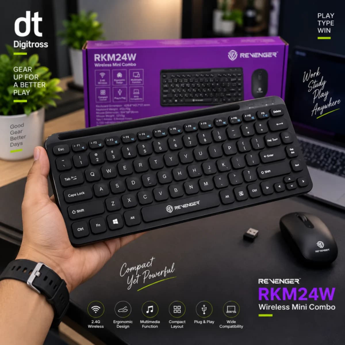 Revenger RKM24W Wireless Combo Keyboard & Mouse Set — view 4